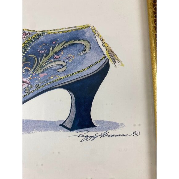 Vintage Peggy Abrams Signed Prints Set In Ornate Gold Frames - Picture 4 of 6